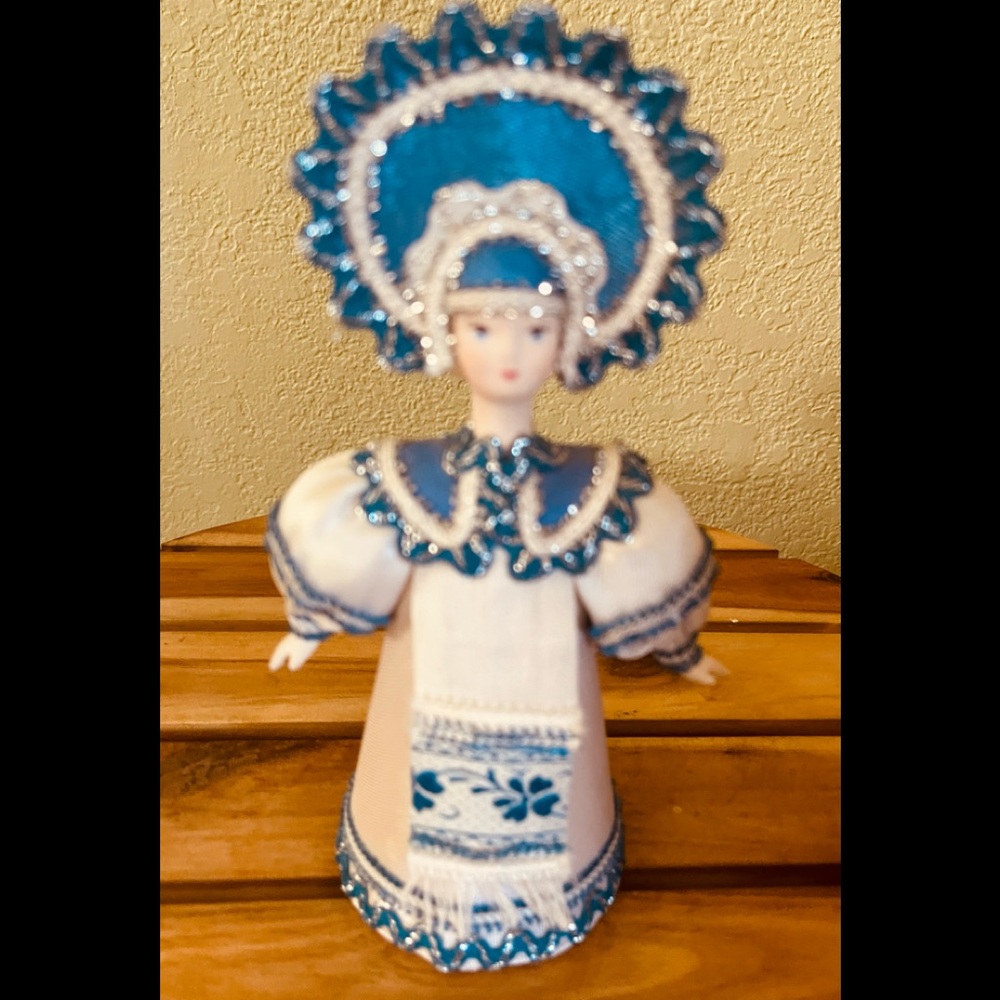 Delicate Doll from Russia, Porcelain Face & Hands